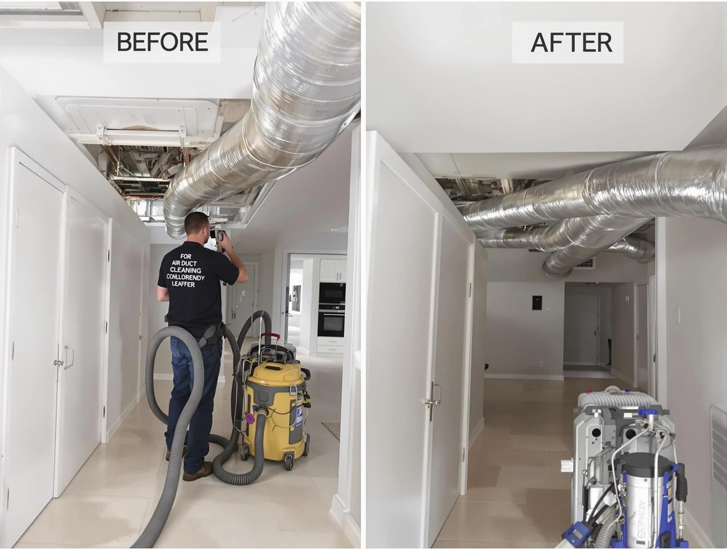 Meridian Air Duct Cleaning professional performing thorough air duct cleaning in Meridian