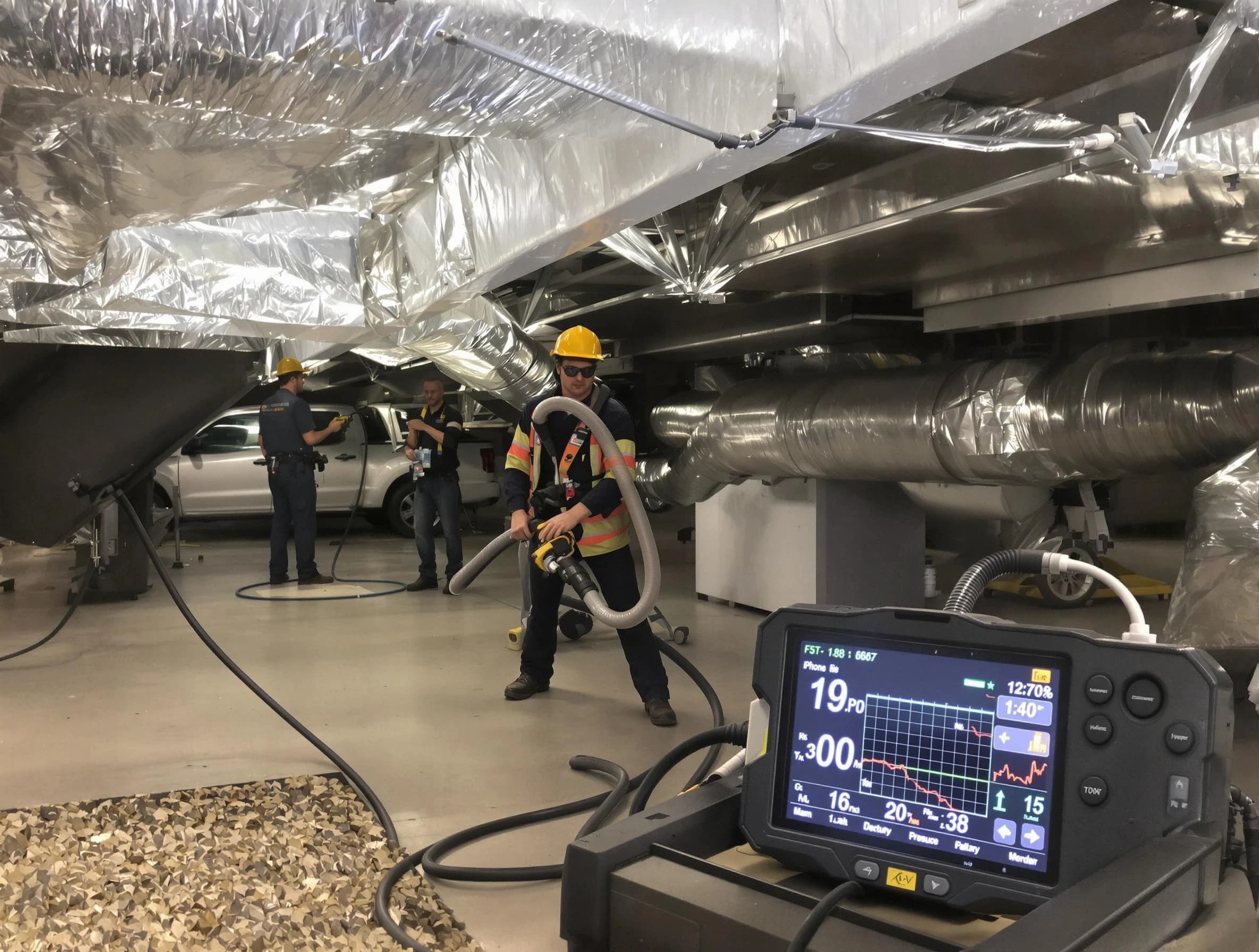 Professional negative pressure duct cleaning by Meridian Air Duct Cleaning in Meridian