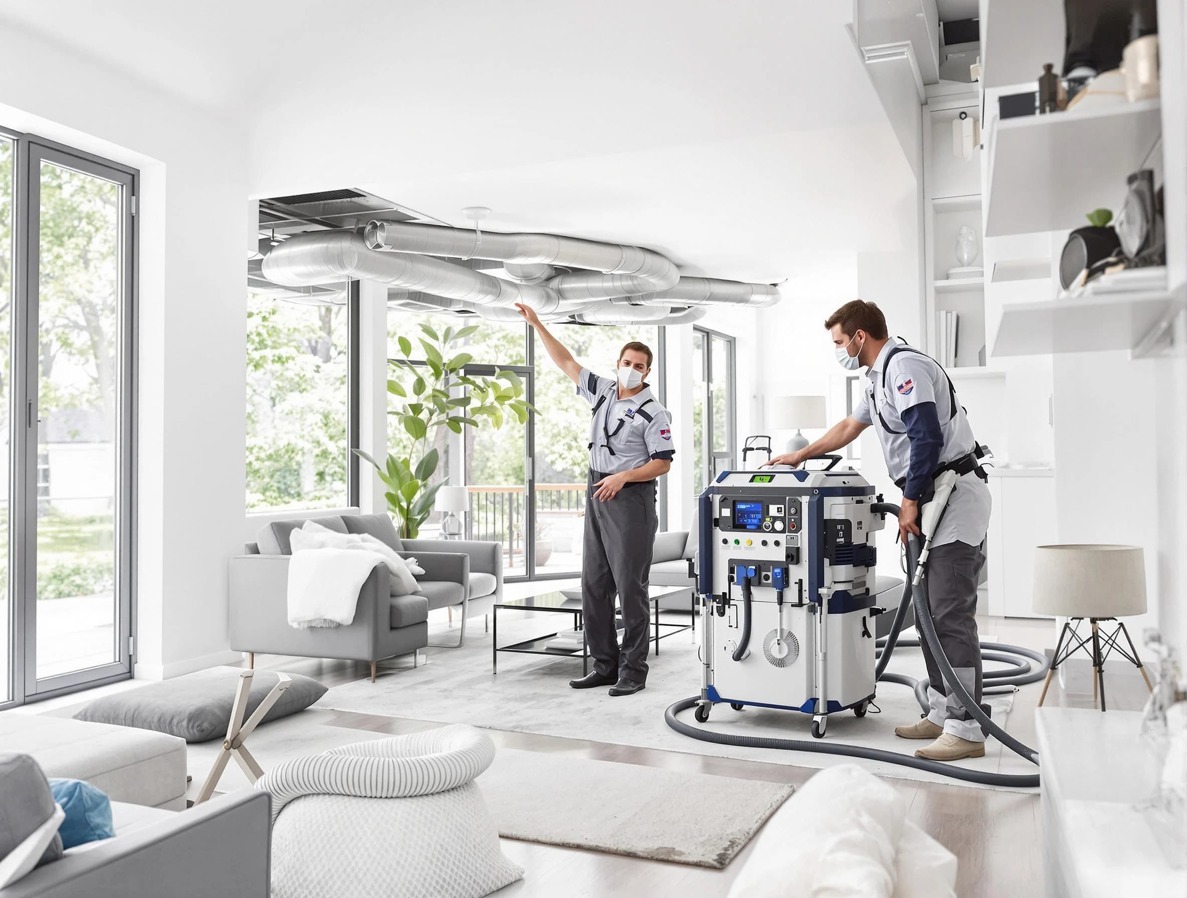 Meridian Air Duct Cleaning professional conducting pure air duct cleaning with state-of-the-art equipment in Meridian