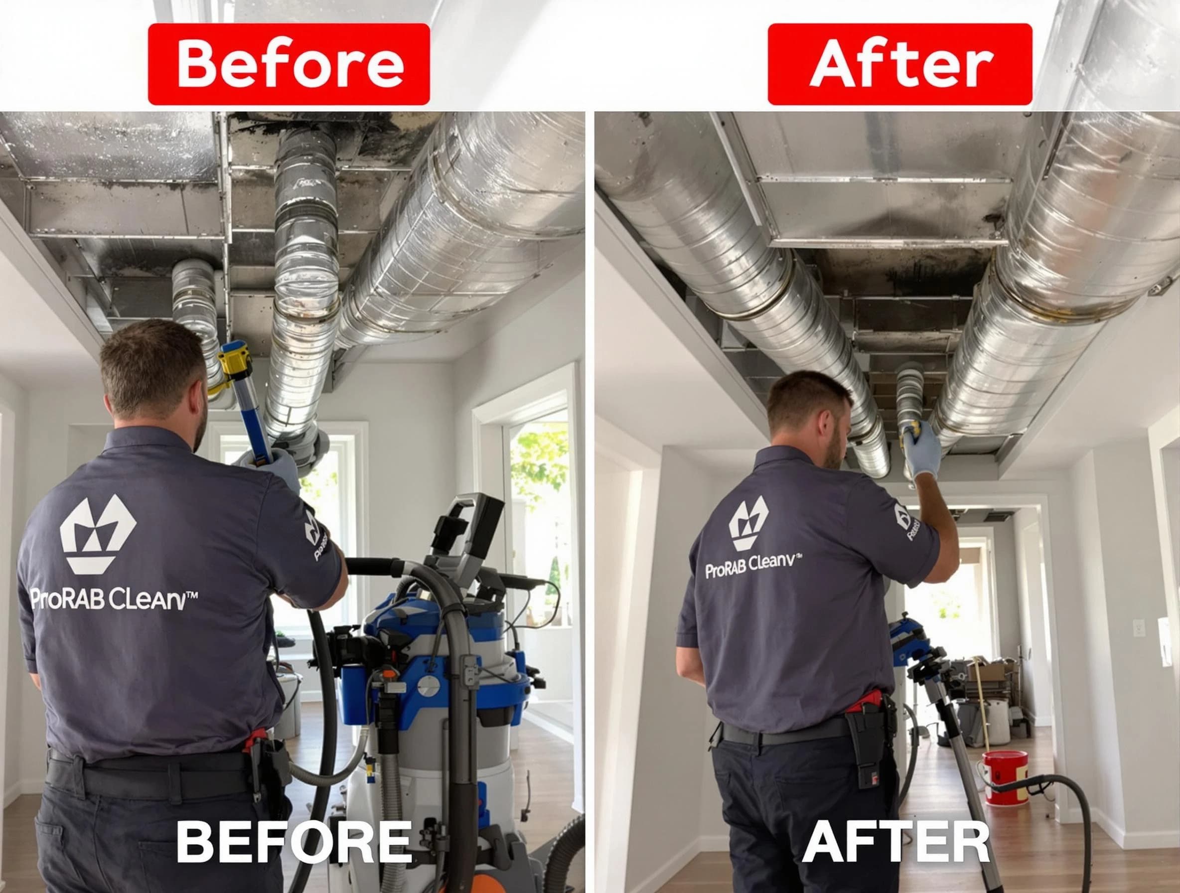 Meridian Air Duct Cleaning expert performing thorough residential duct cleaning in a Meridian home